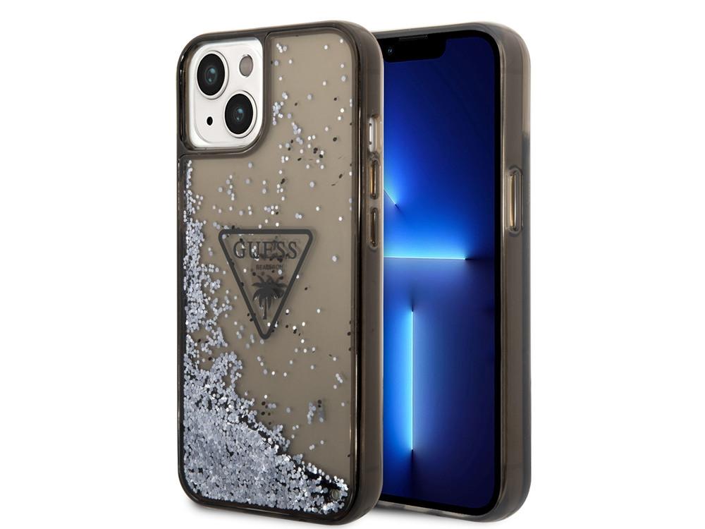 GUESS Hülle Apple iPhone 14 Plus Glitter Palm