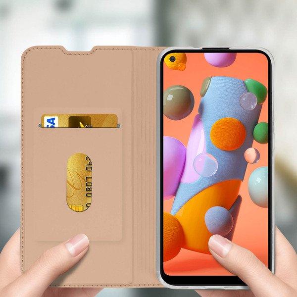 Avizar Klapphülle Galaxy A11 Rosegold