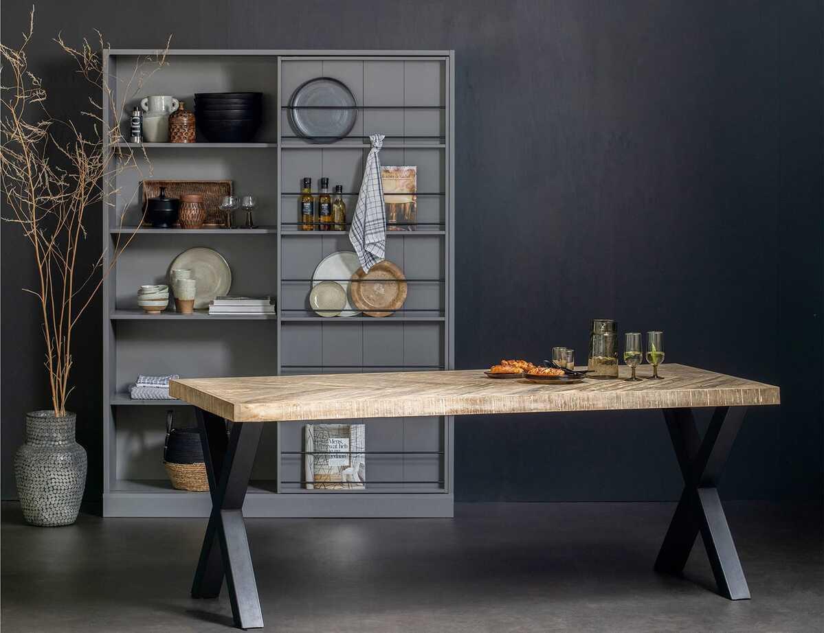 mutoni Esstisch Tablo Mango Herringbone 200x90 Alkmaar Fuss