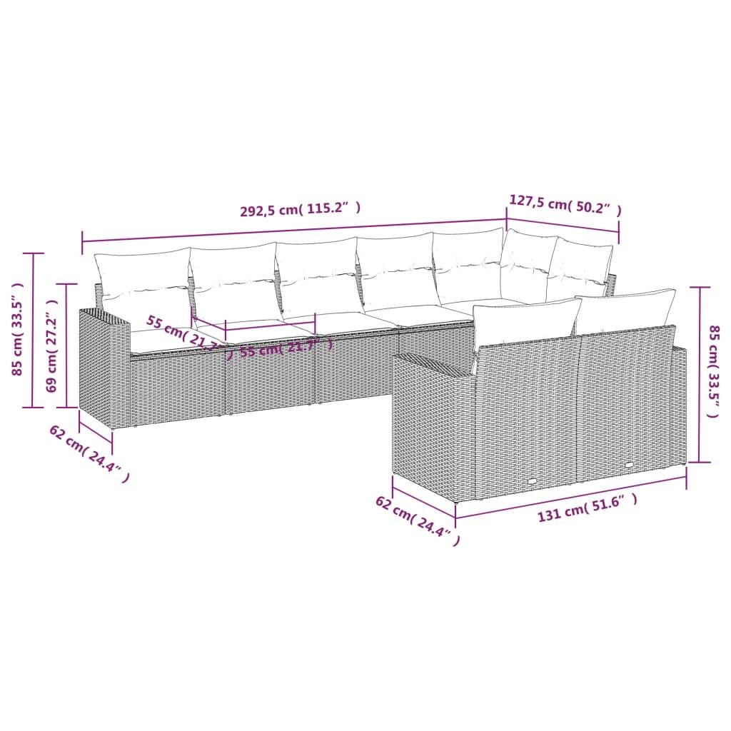 VidaXL Garten sofagarnitur poly-rattan