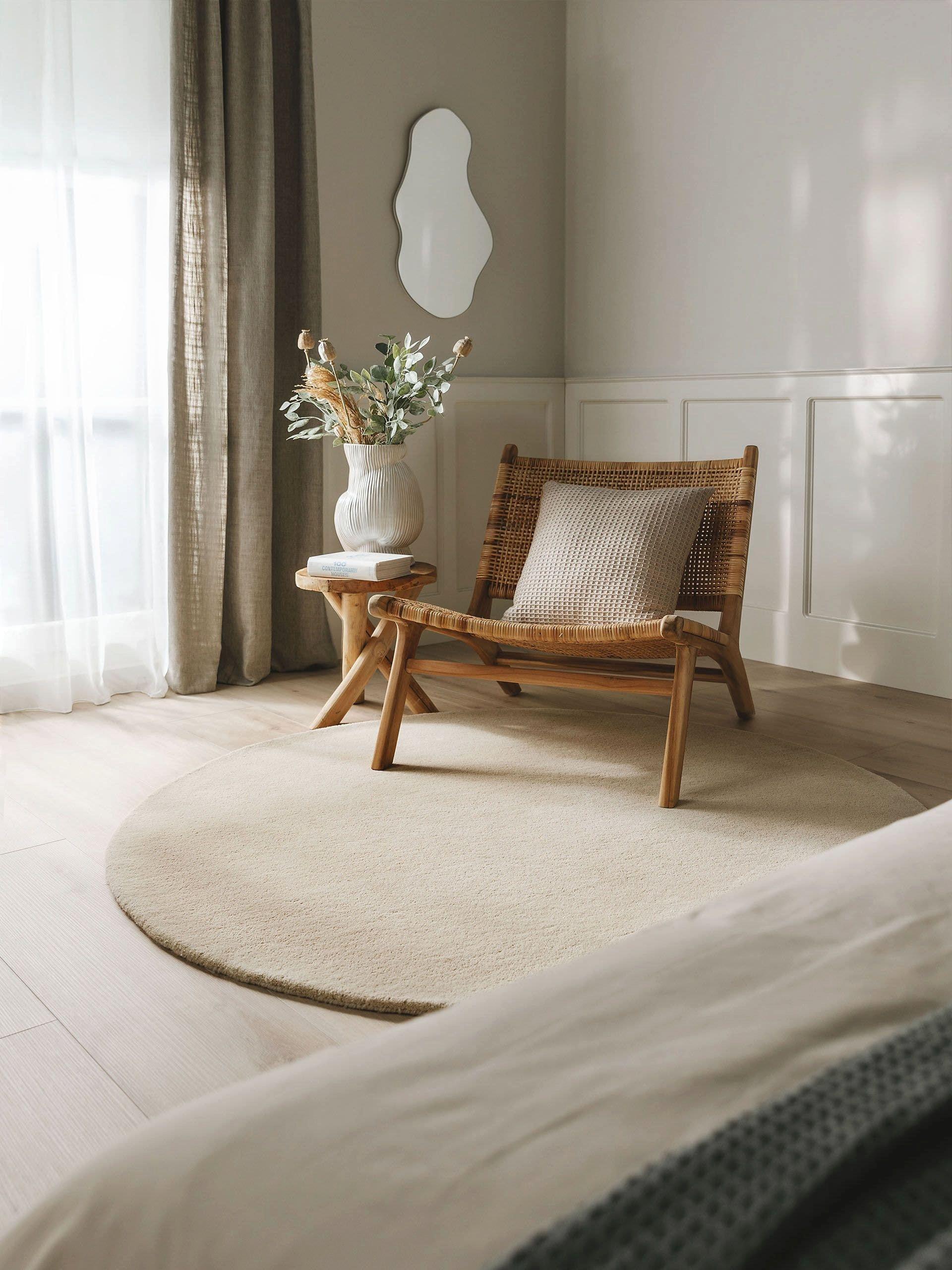 Benuta Wollteppich Bent Cream