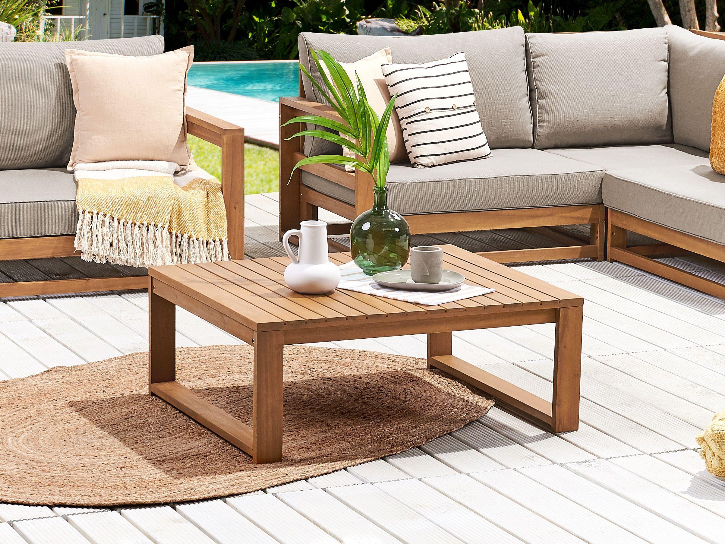 Beliani Outdoor Couchtisch aus FSC® zertifiziertes Akazienholz Modern TIMOR