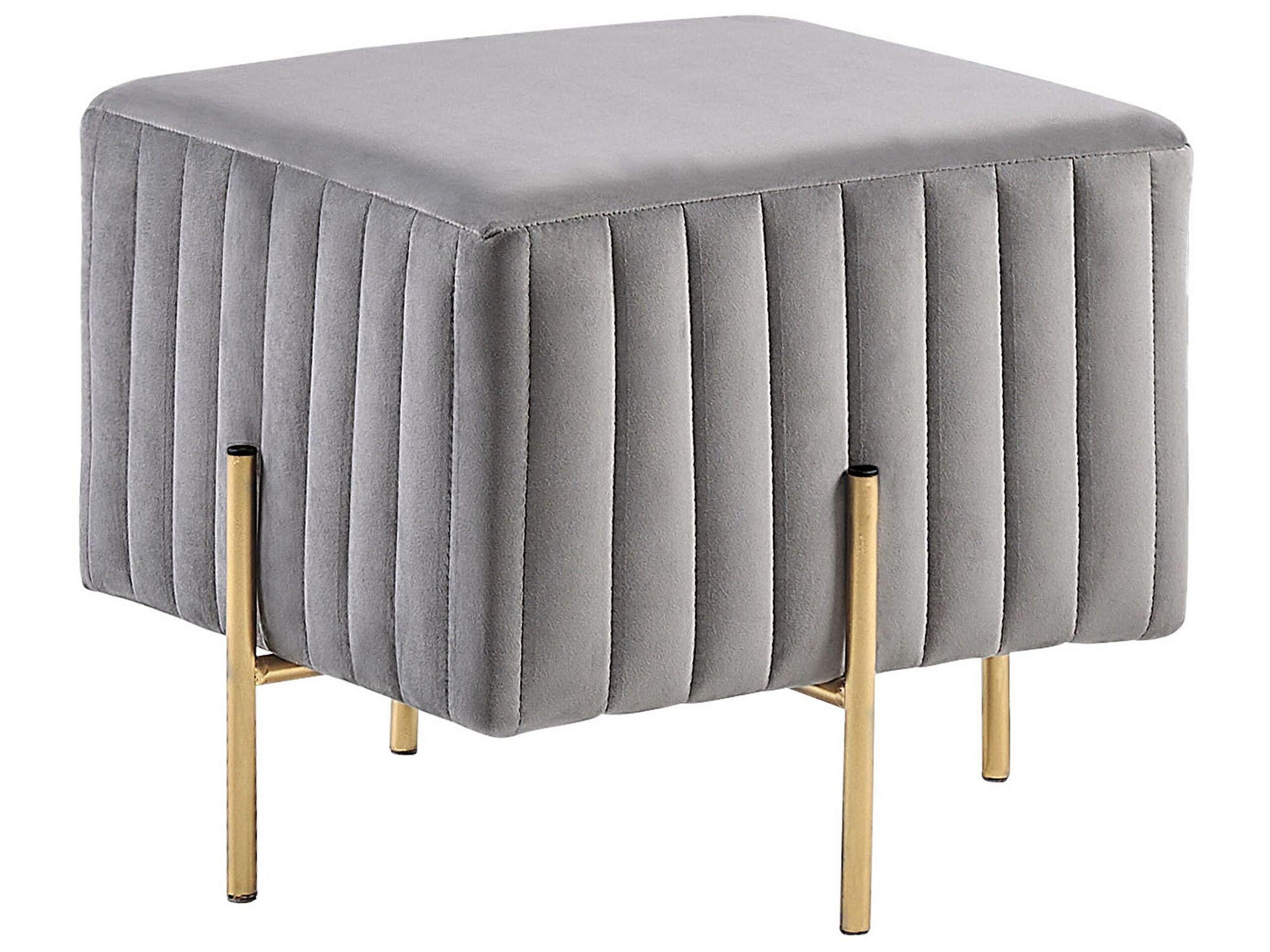 Beliani Hocker aus Samtstoff Modern DAYTON