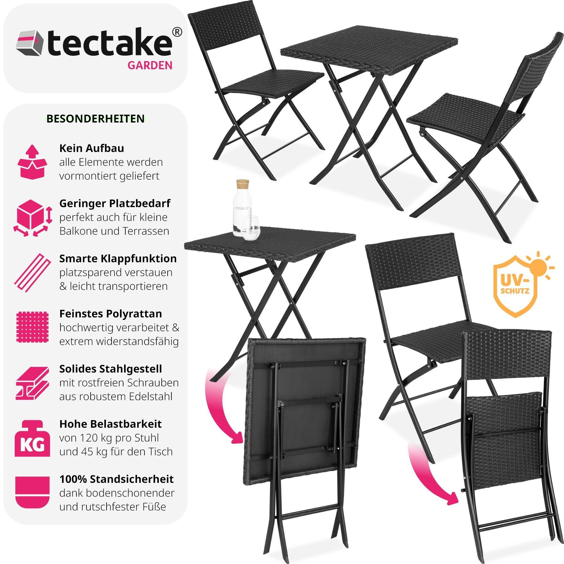 Tectake Rattan Balkonset Trevi