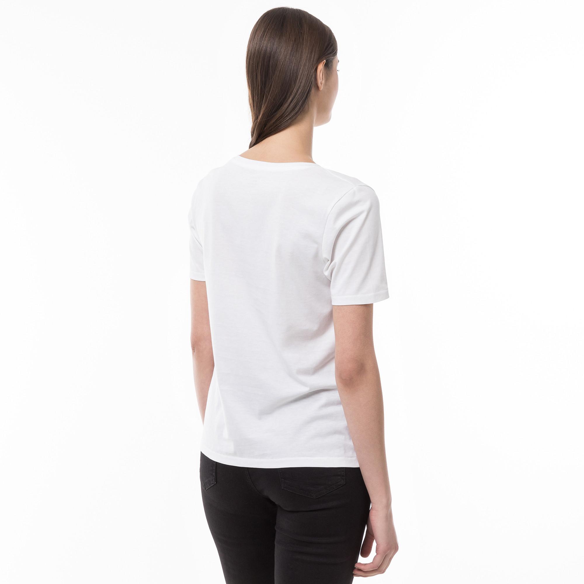 Manor Woman Pima Kurzarm V-Ausschnitt T-Shirt