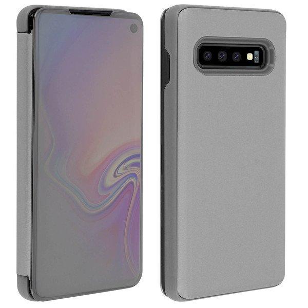 Avizar Clear View Cover Galaxy S10 Silber