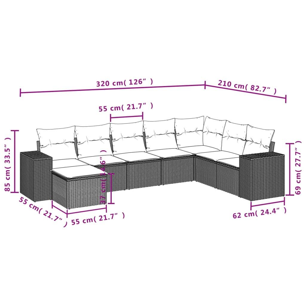 VidaXL Garten sofagarnitur poly-rattan