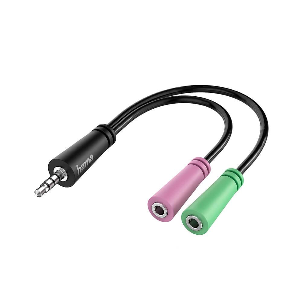 hama HAMA Adapter Audio 3,5 Stecker auf 2x 3,5 Buchse 0,15m