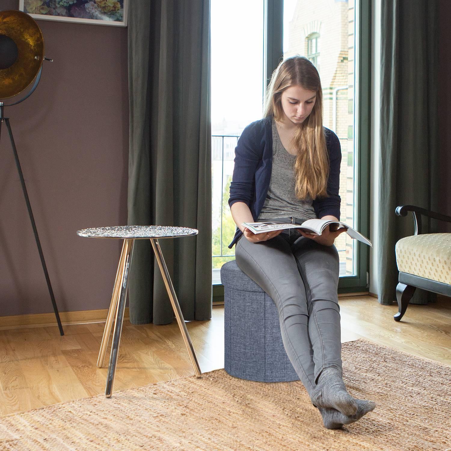 B2X Hocker mit Stauraum Größe L rund