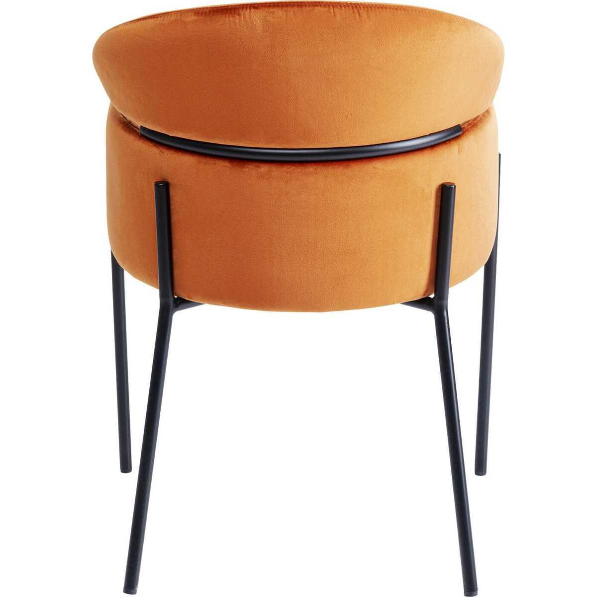 KARE Design Armlehnstuhl Alexia Velvet orange