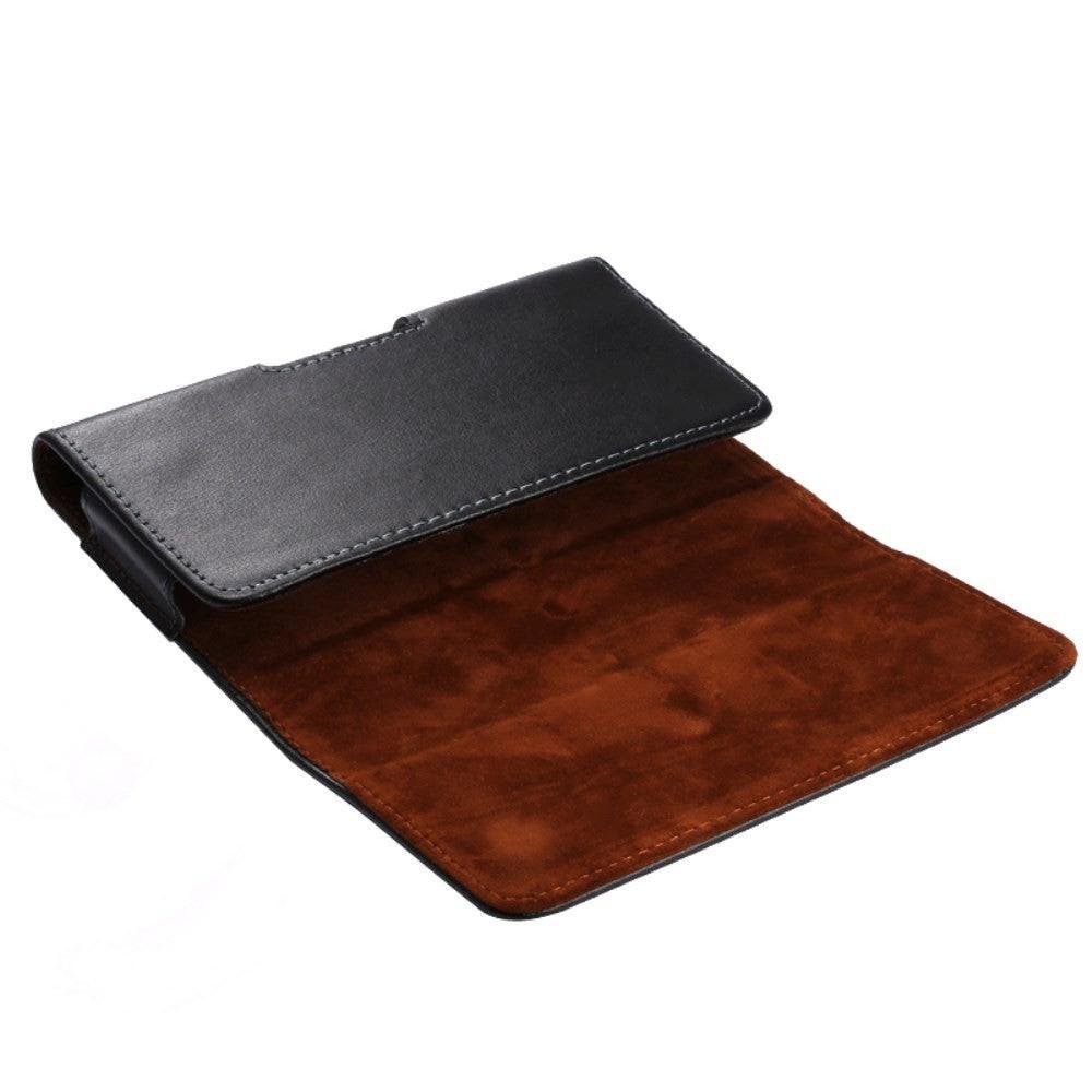Cover-Discount Universal - Gurttasche S Horizontal Aus Echt Leder Schwarz