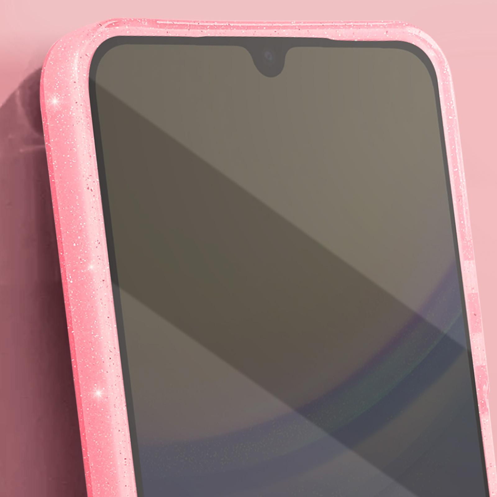 Avizar Glitterhülle Samsung A15 5G Rosa