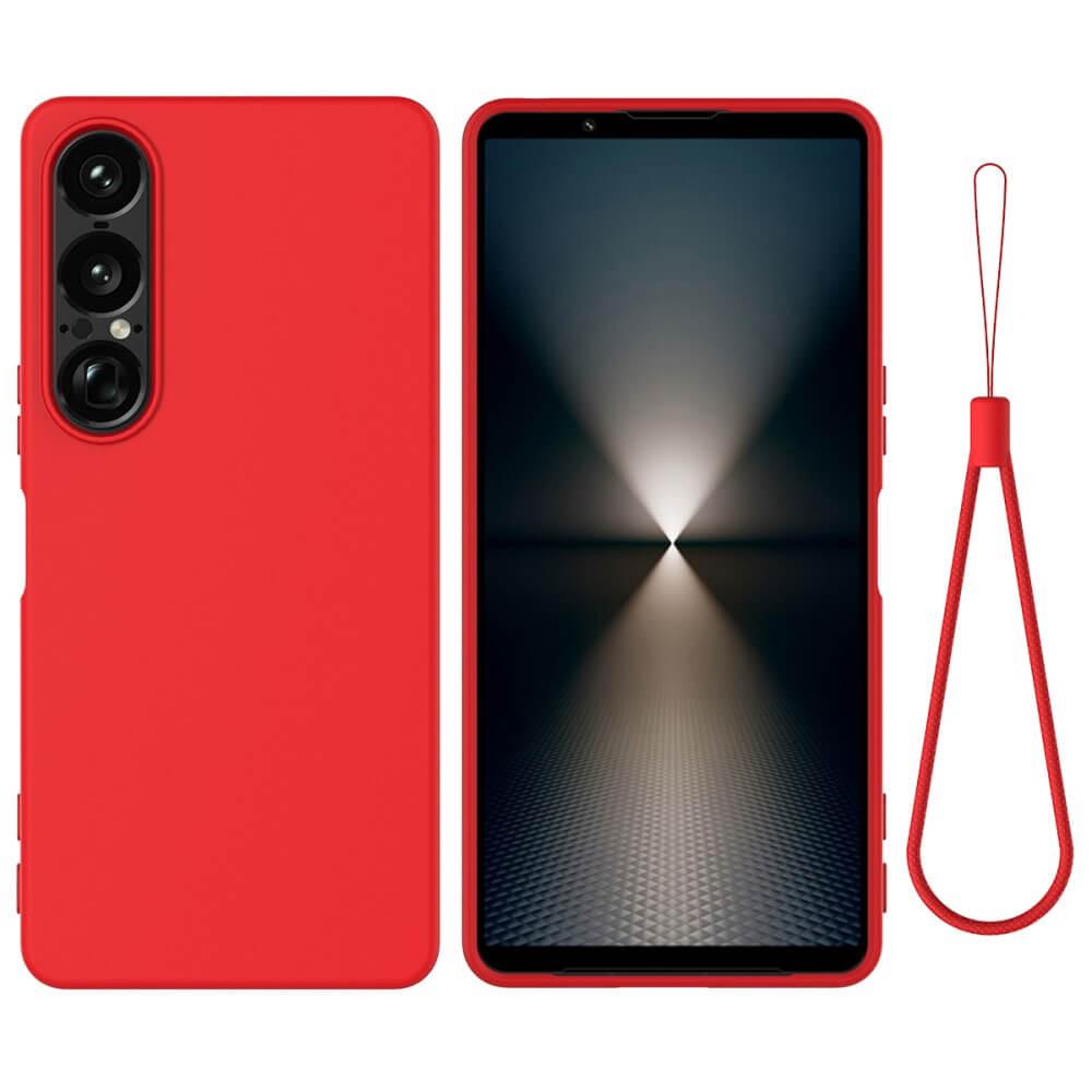 Cover-Discount Sony Xperia 1 VII - Silikon Gummi Hülle mit Riemen