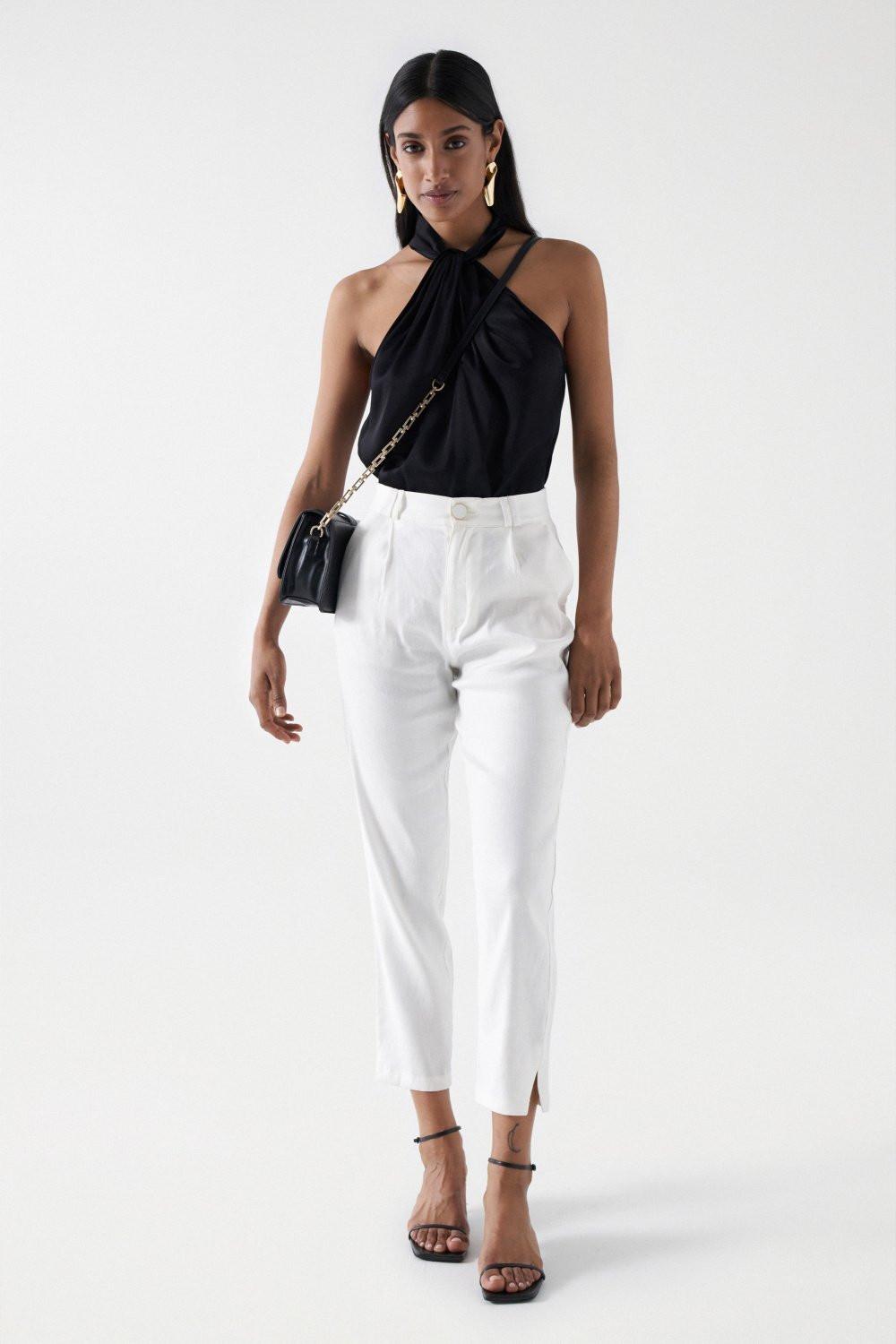 Salsa Leinen Chino Hose Slim Fit