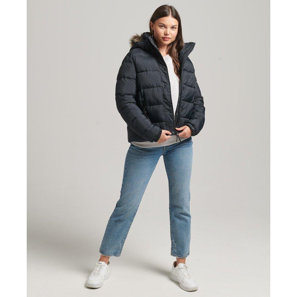 Superdry daunenjacke mit kapuze, damen