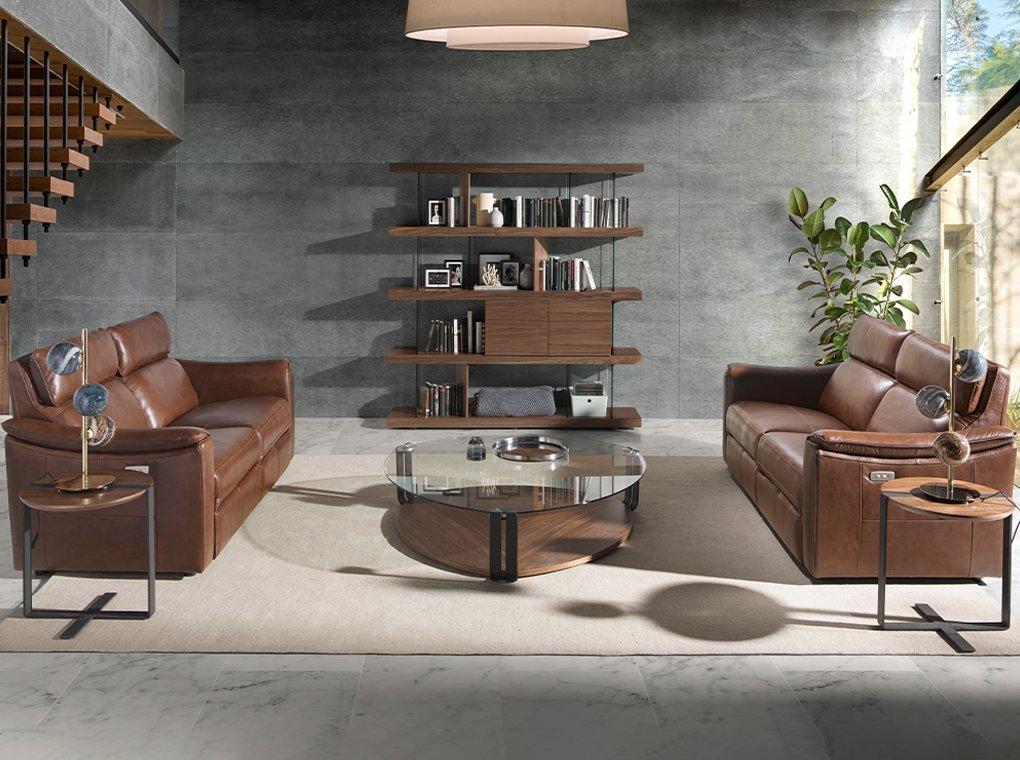 ANGEL CERDA 3Sitzer-Sofa aus em Leder mit Relax