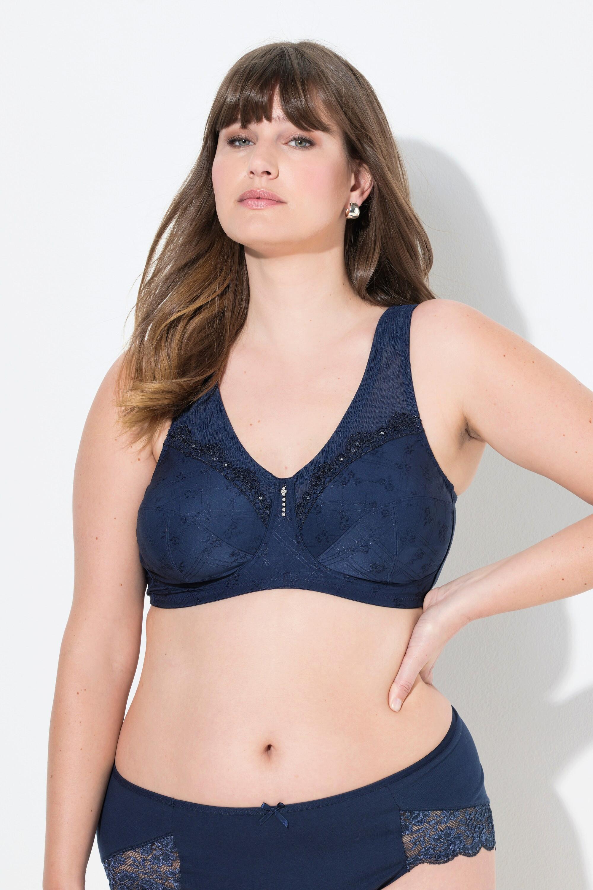 Ulla Popken Entlastungs-BH, ohne Bügel, Spitze, Cup C - G