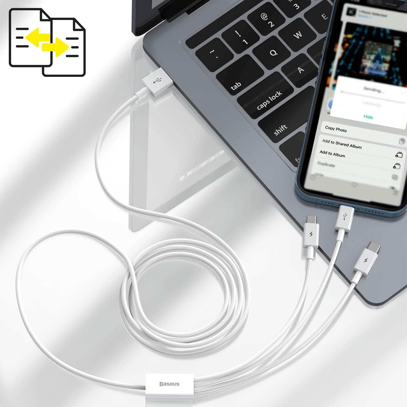 Baseus 3-in-1-Kabel, USB 1,5 Meter - Baseus