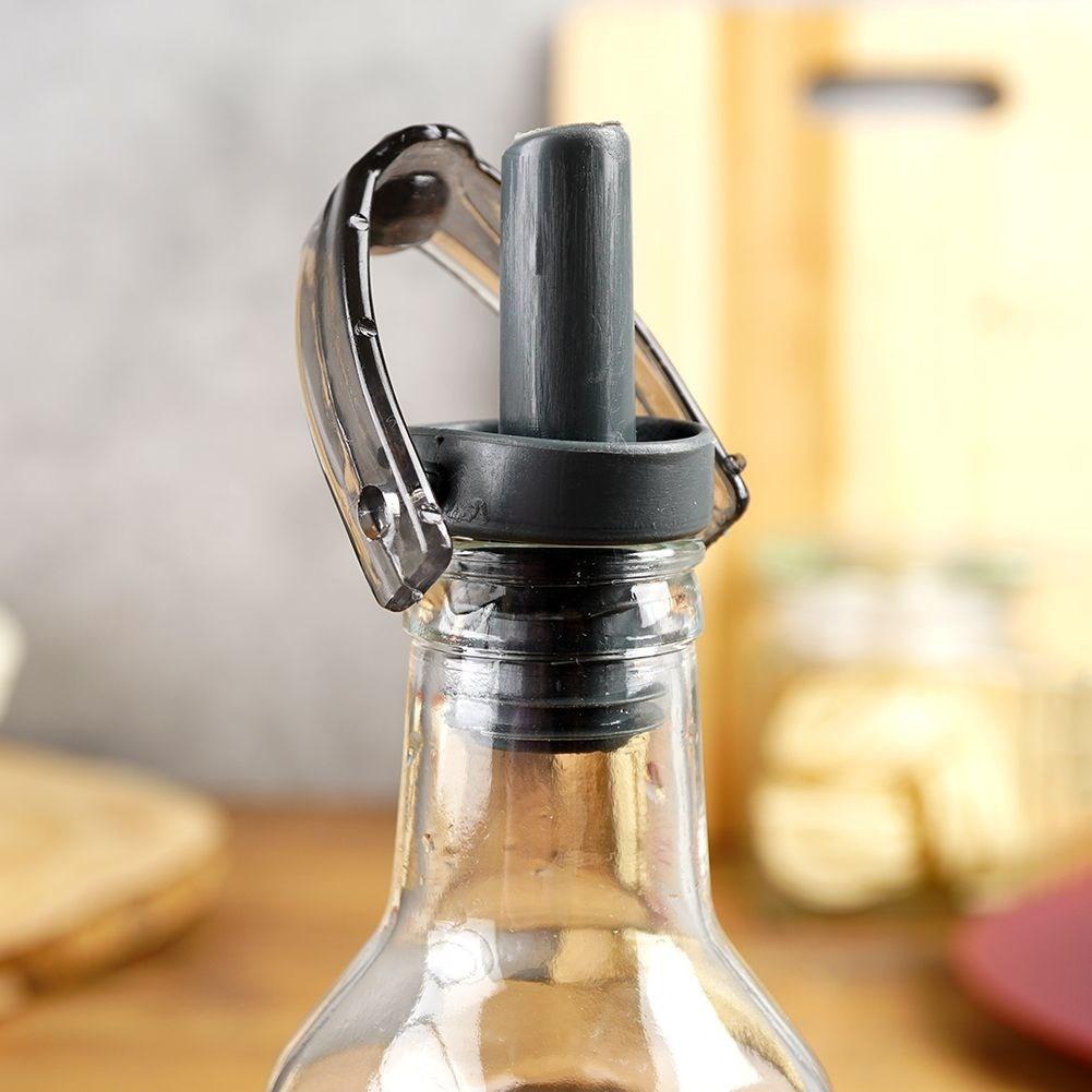 B2X Glasflasche für Öl/Essig mit Ausgießer und Verschluss