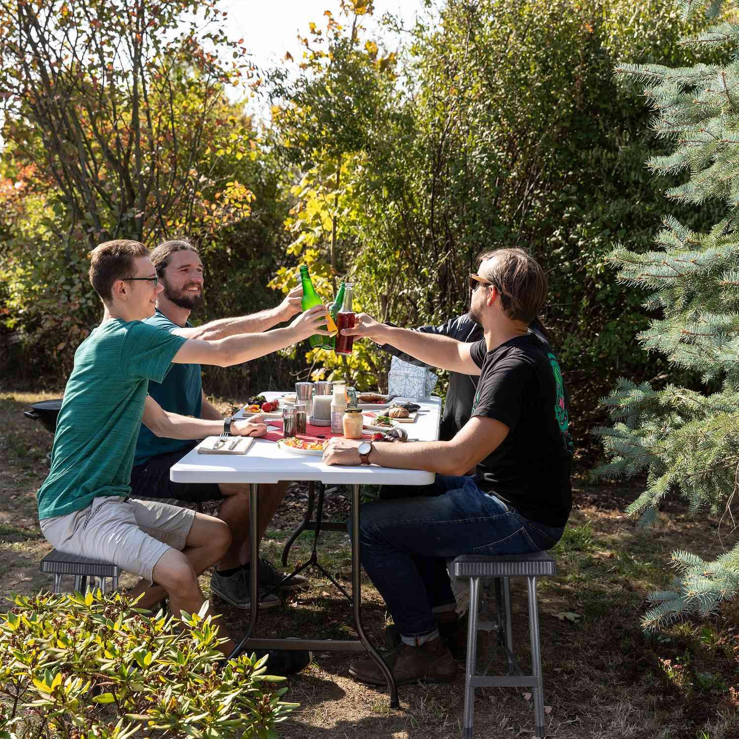 B2X Schwarze Bierbank im 2er-Set