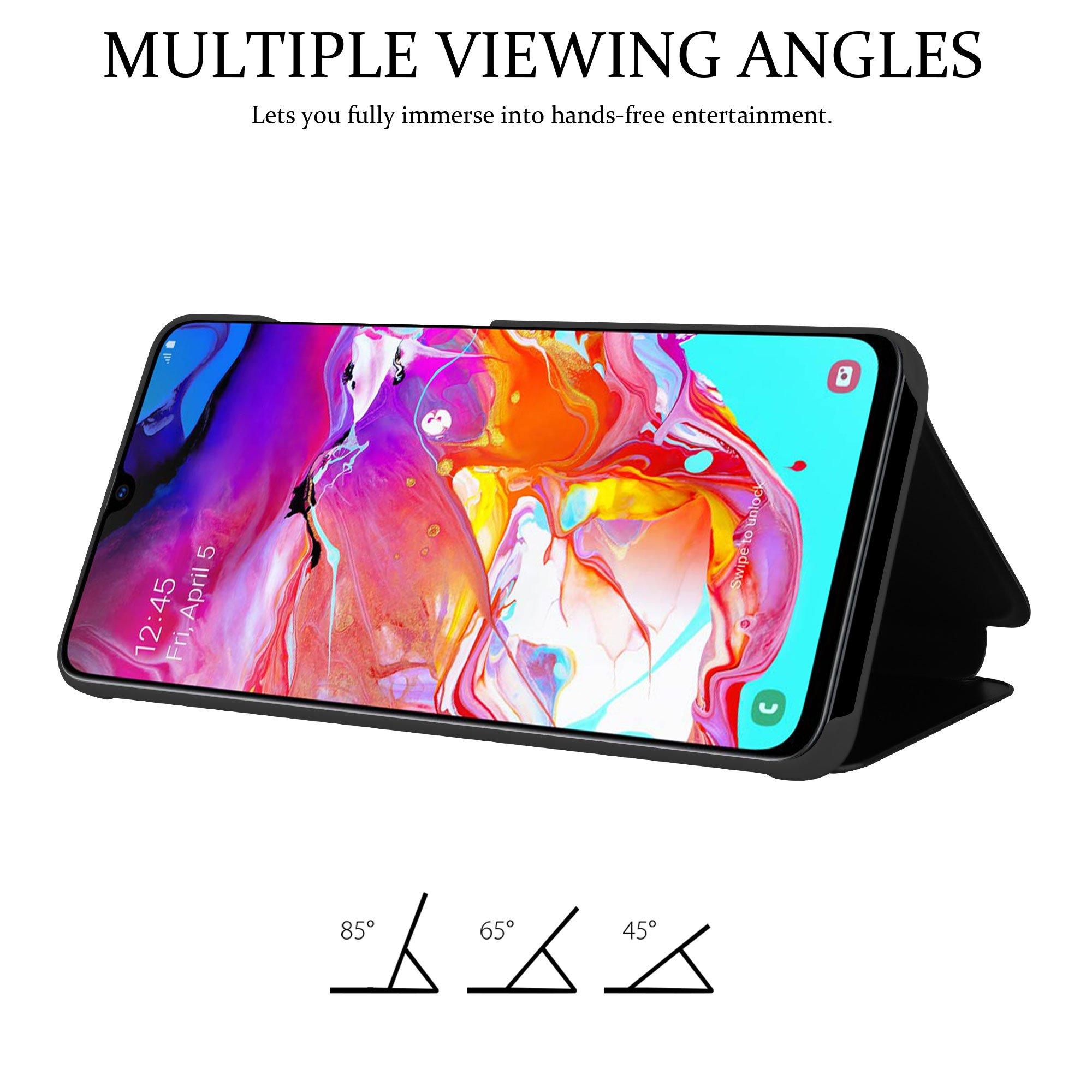 Cadorabo Hülle für Samsung Galaxy A70 A70s Spiegel Standfunktion 360 Grad Schutz