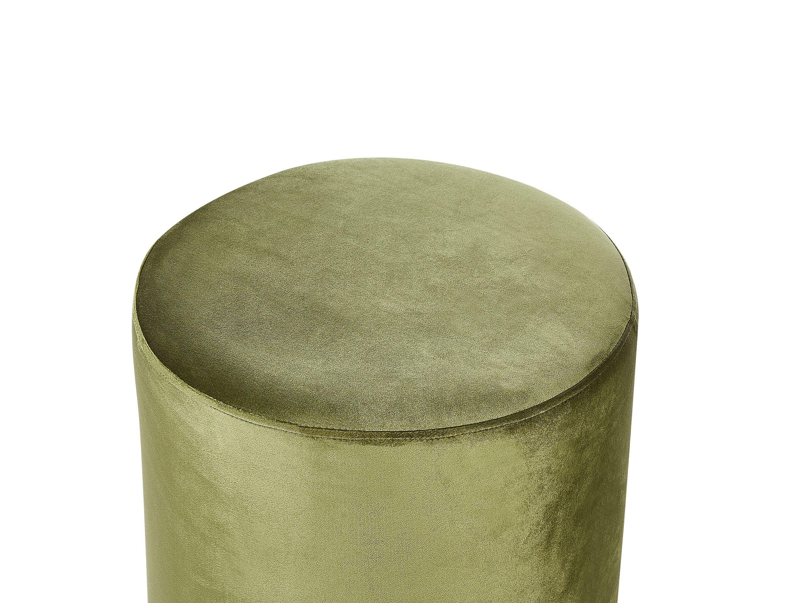 Beliani Pouf aus Samtstoff Glamourös LOVETT