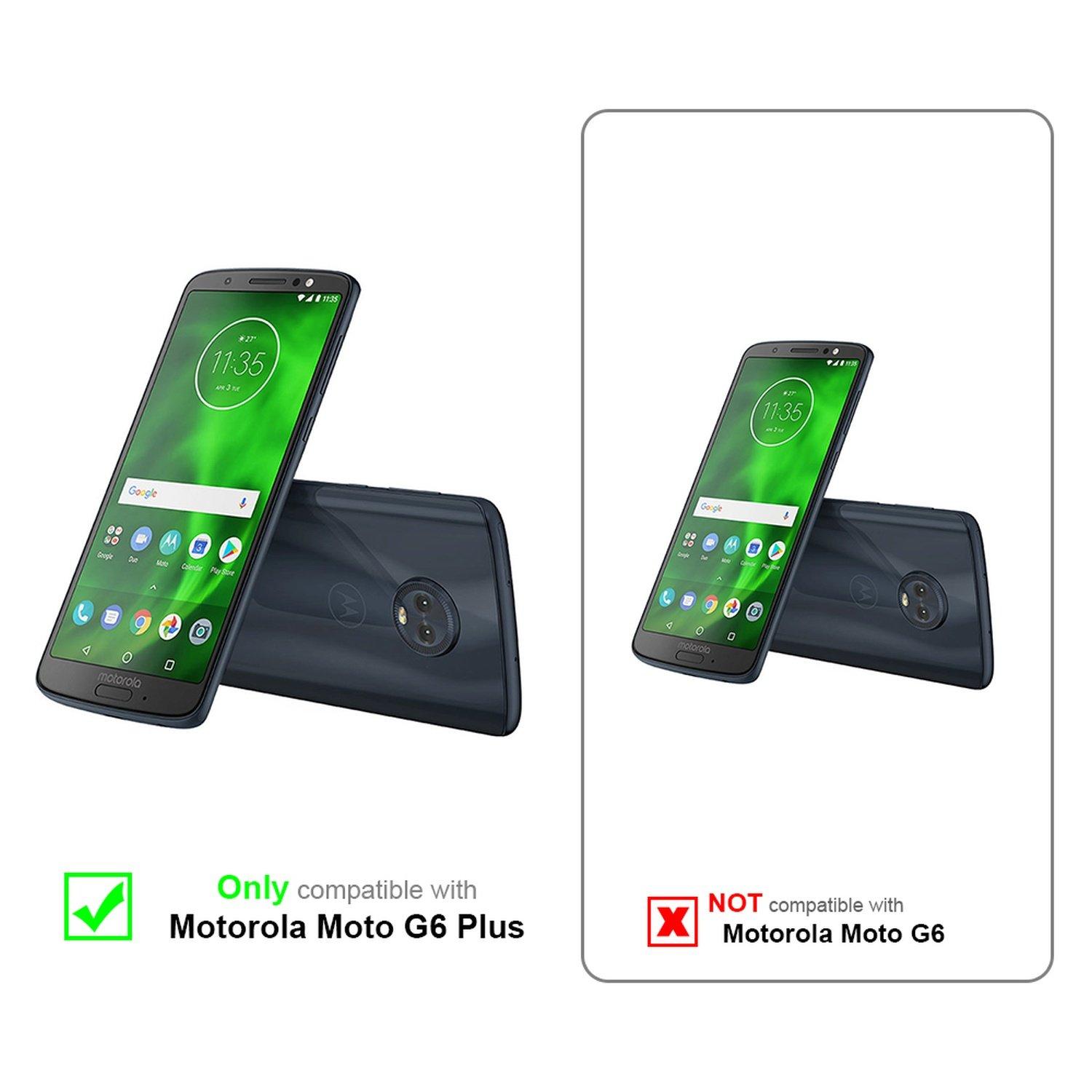 Cadorabo Hülle für Motorola MOTO G6 PLUS Blumen Design Magnetverschluss