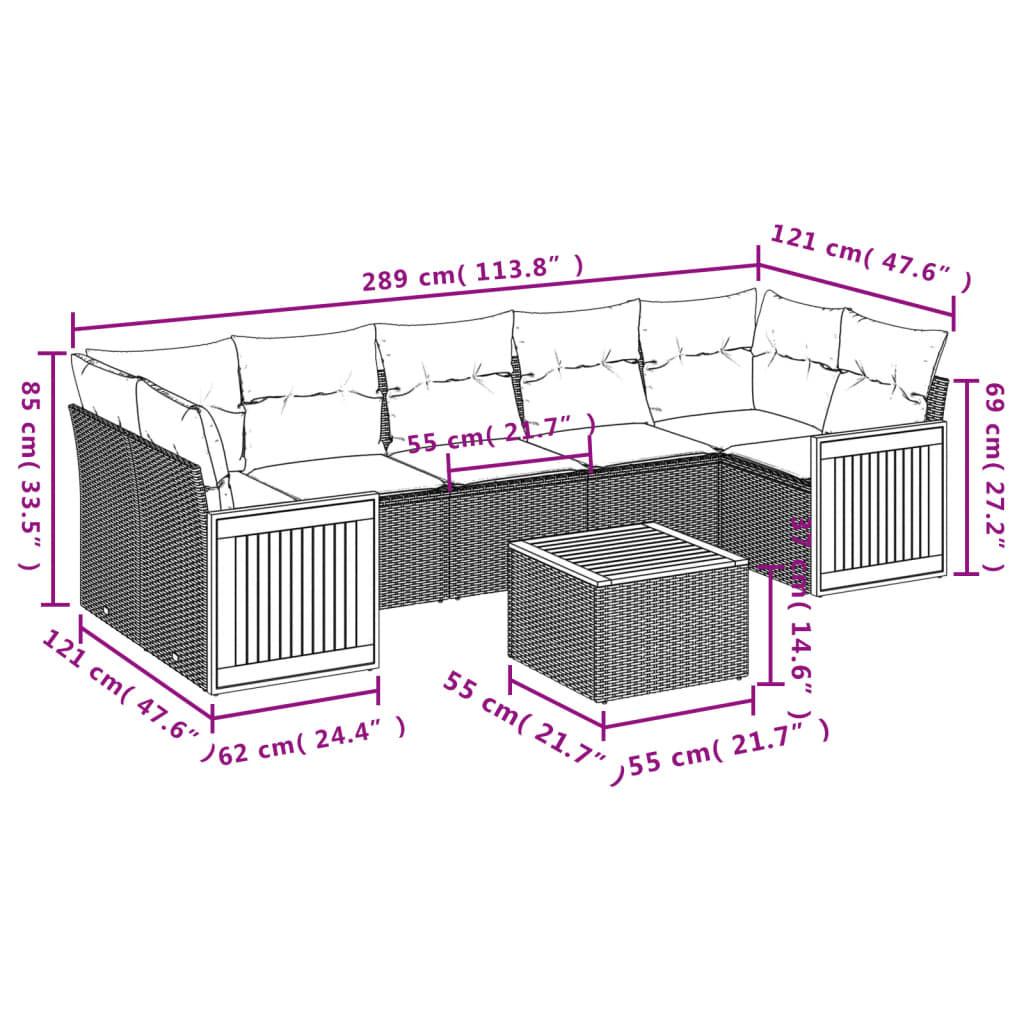 VidaXL Garten sofagarnitur poly-rattan