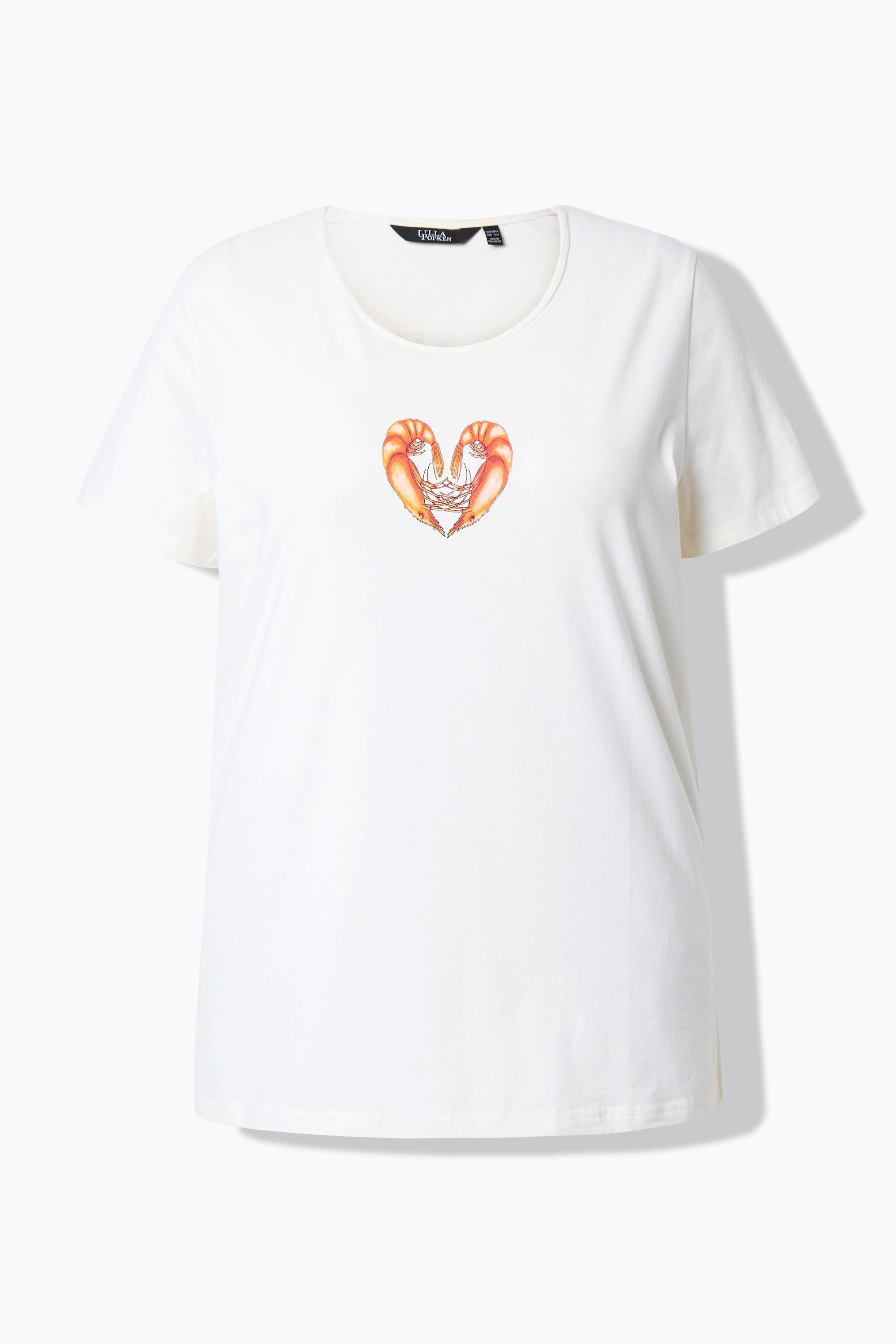 Ulla Popken Classic Scampis Herzmotiv Halbarm T-Shirt