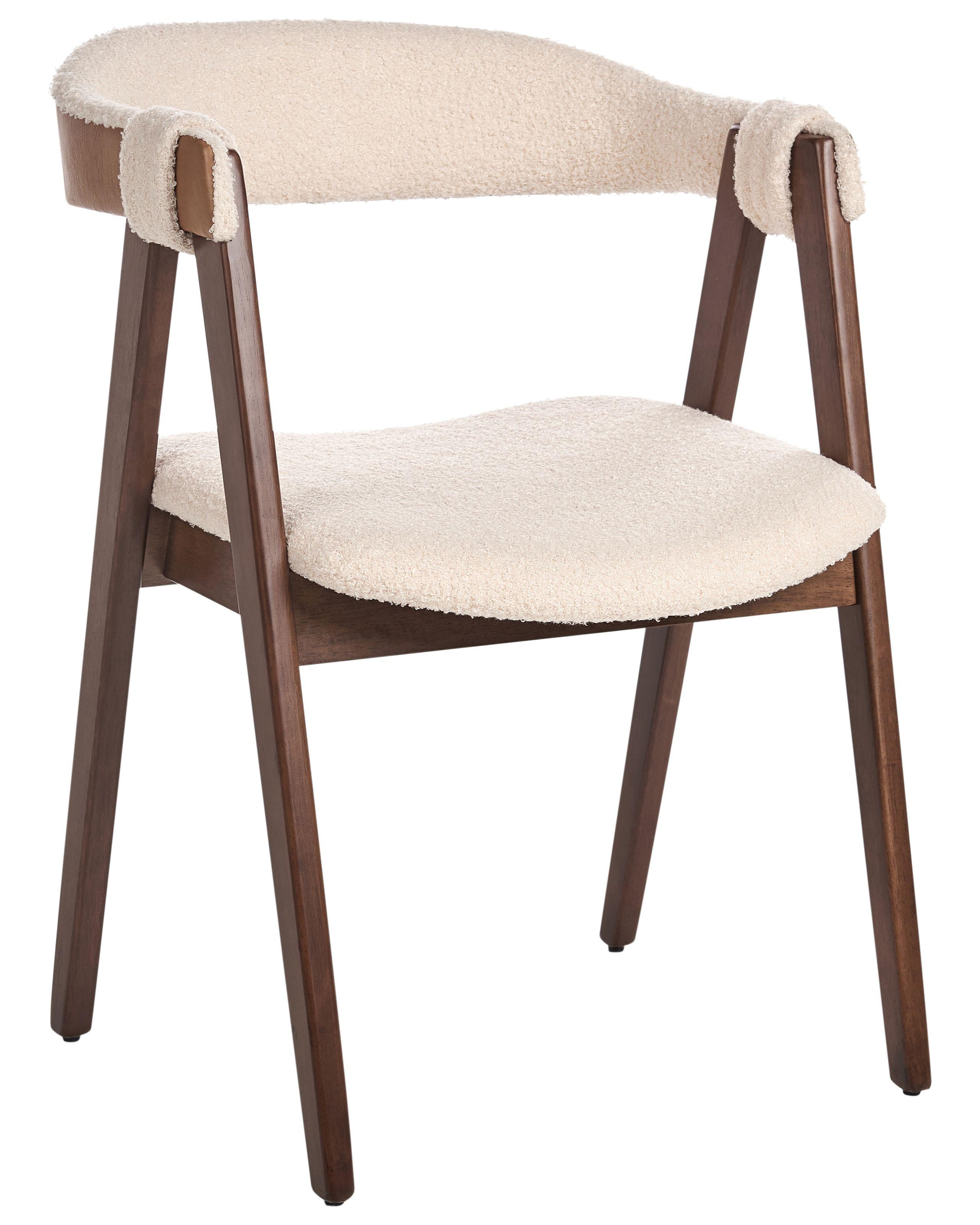 Beliani Esszimmerstuhl 2er Set aus Bouclé Klassisch DAY