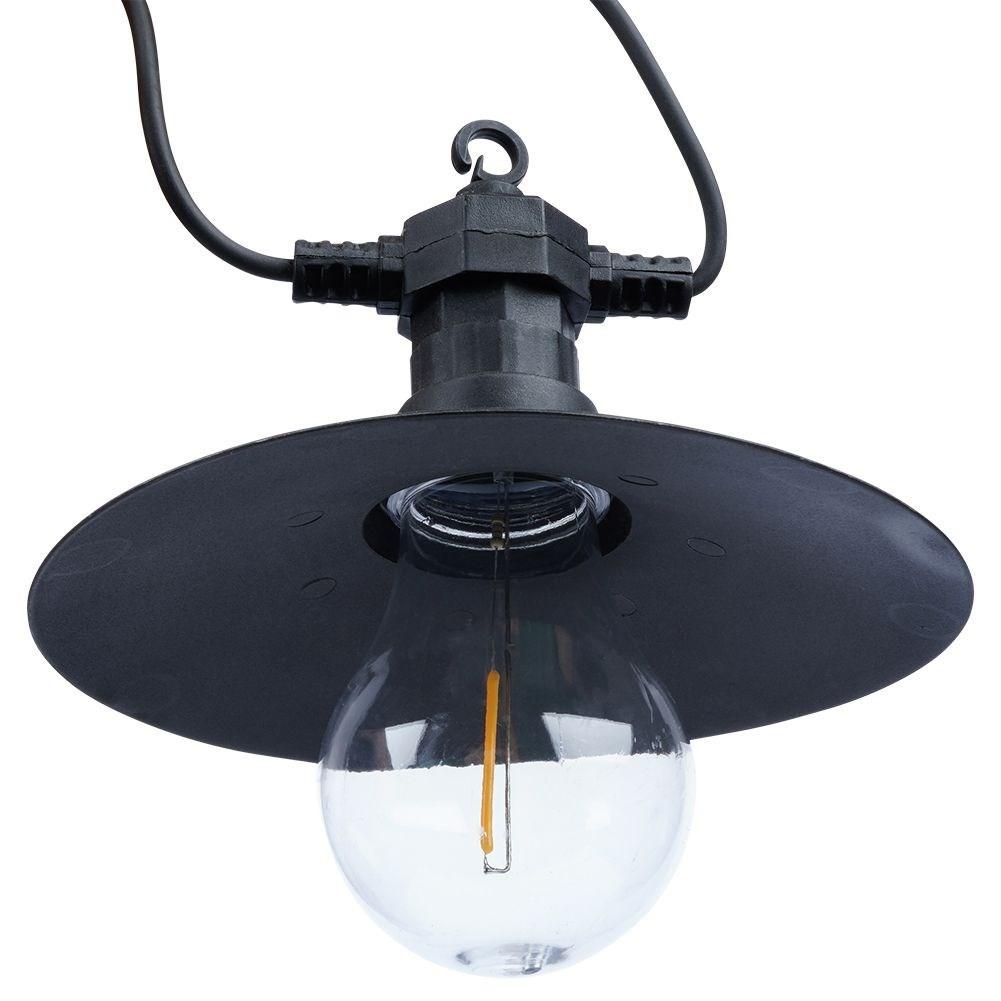 B2X Gartengirlande mit 6 LED-Lichtern, warmes Licht, Timer, Außenbereich