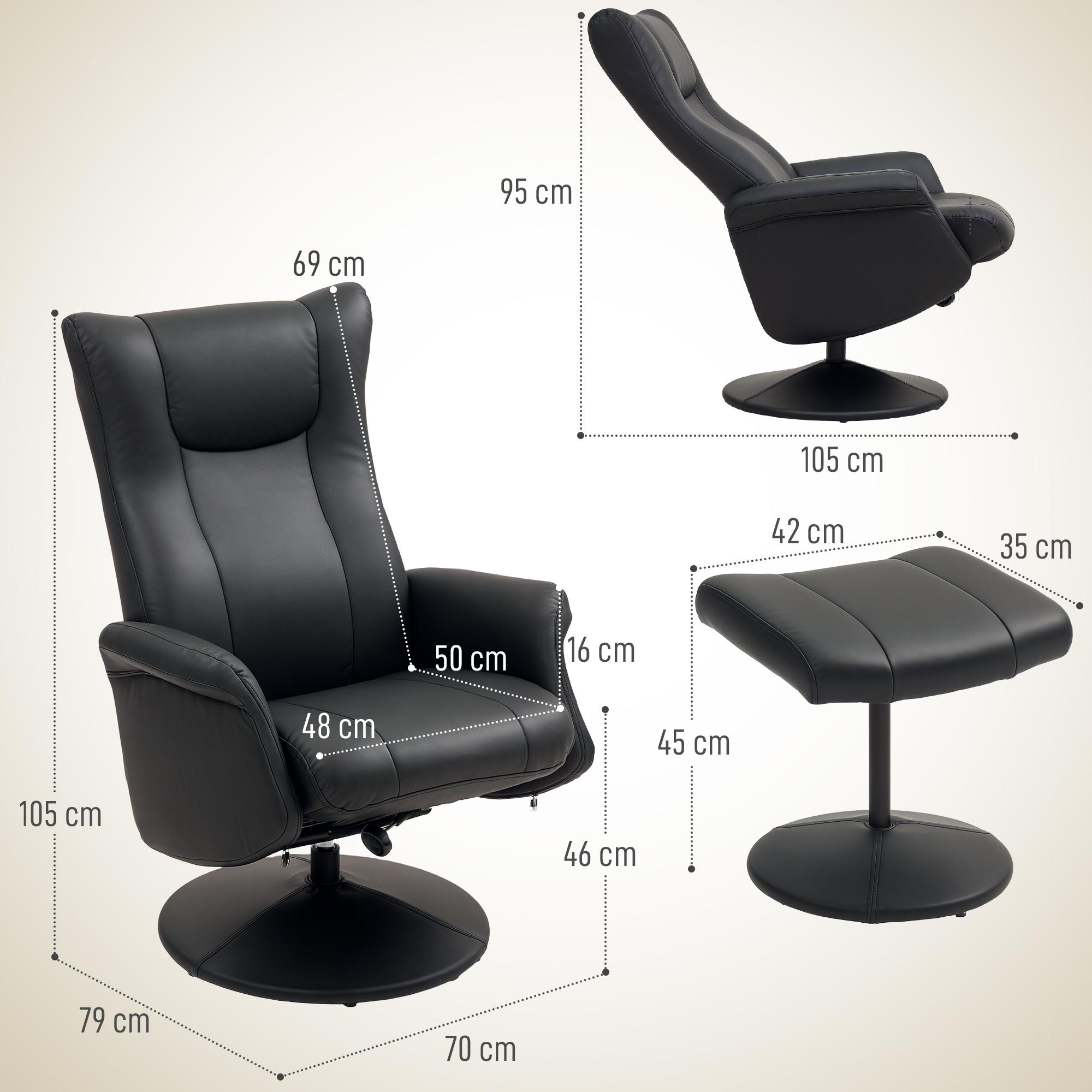 HOMCOM Relaxsessel mit Hocker