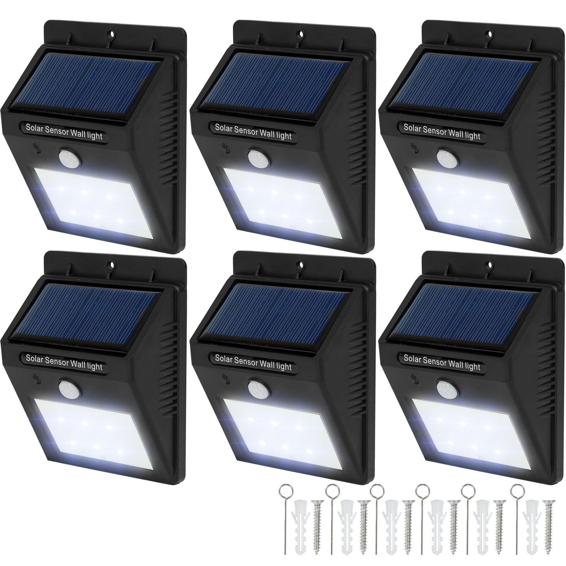 Tectake 6 LED Solar Leuchten mit Bewegungsmelder