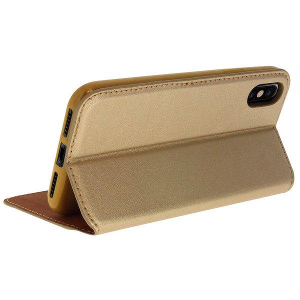Avizar Classic Flip Cover Apple iPhone X Gold
