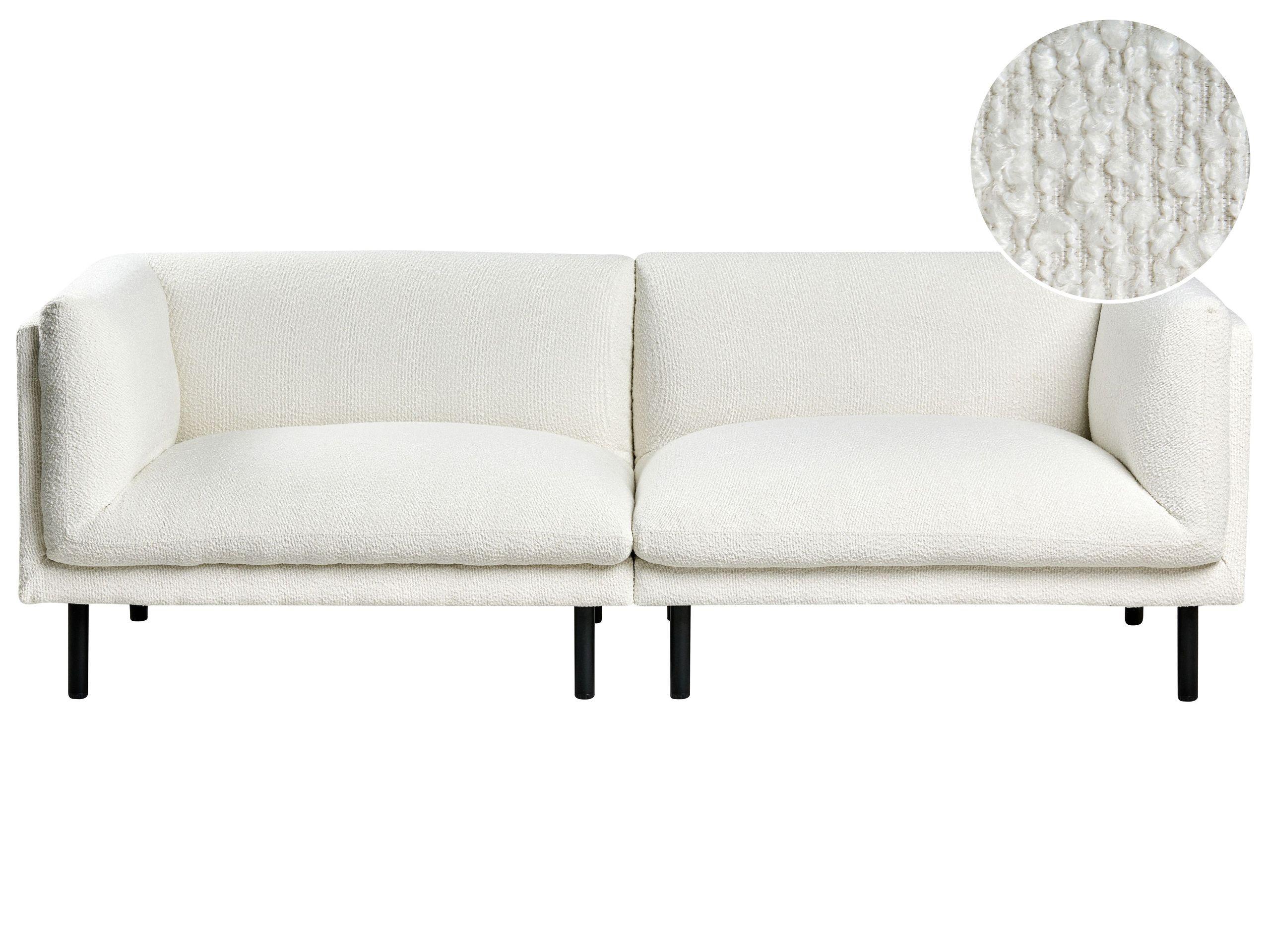 Beliani 3 Sitzer Sofa aus Bouclé Landhausstil VORGOD