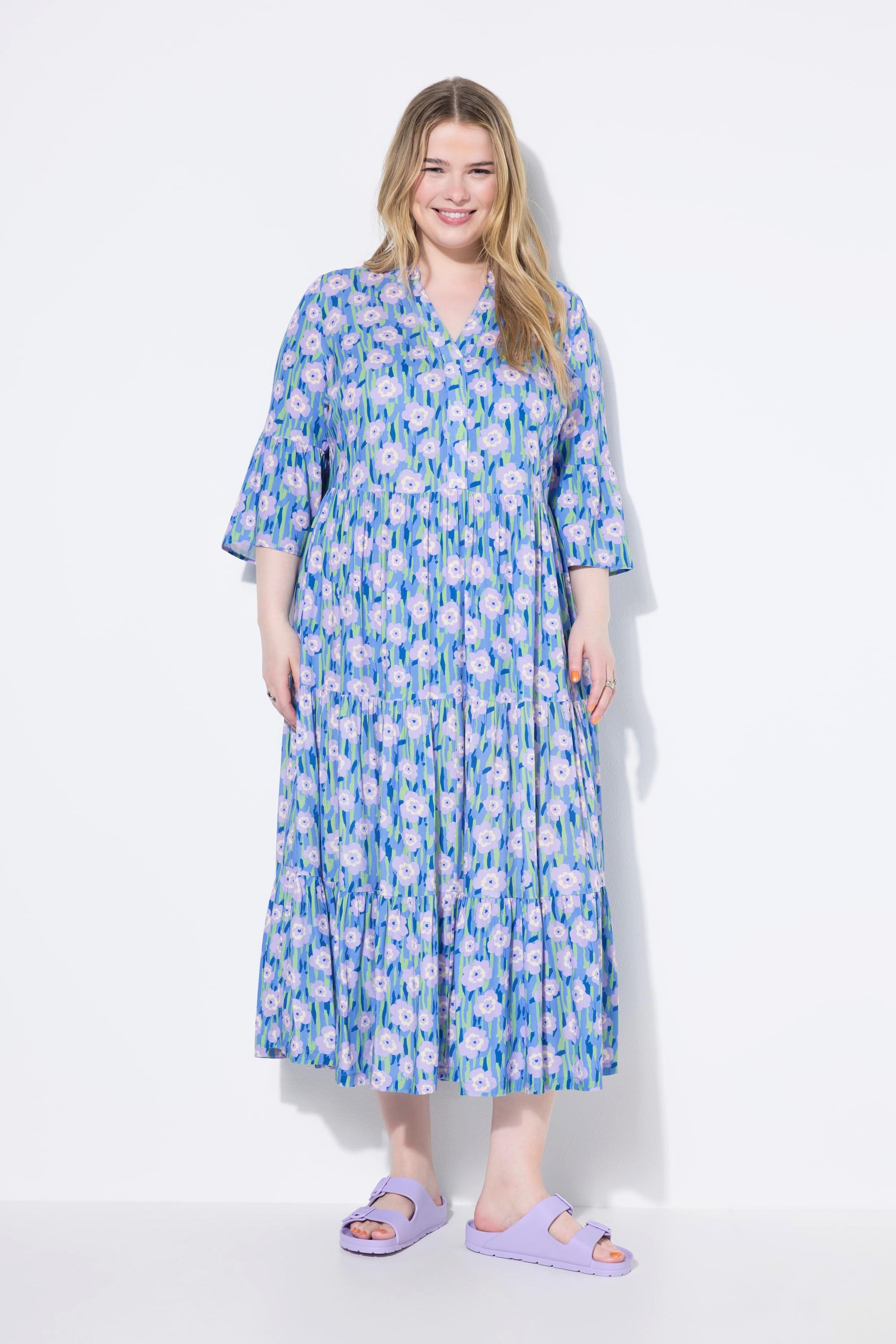 Studio Untold Maxikleid Blumenprint Volants