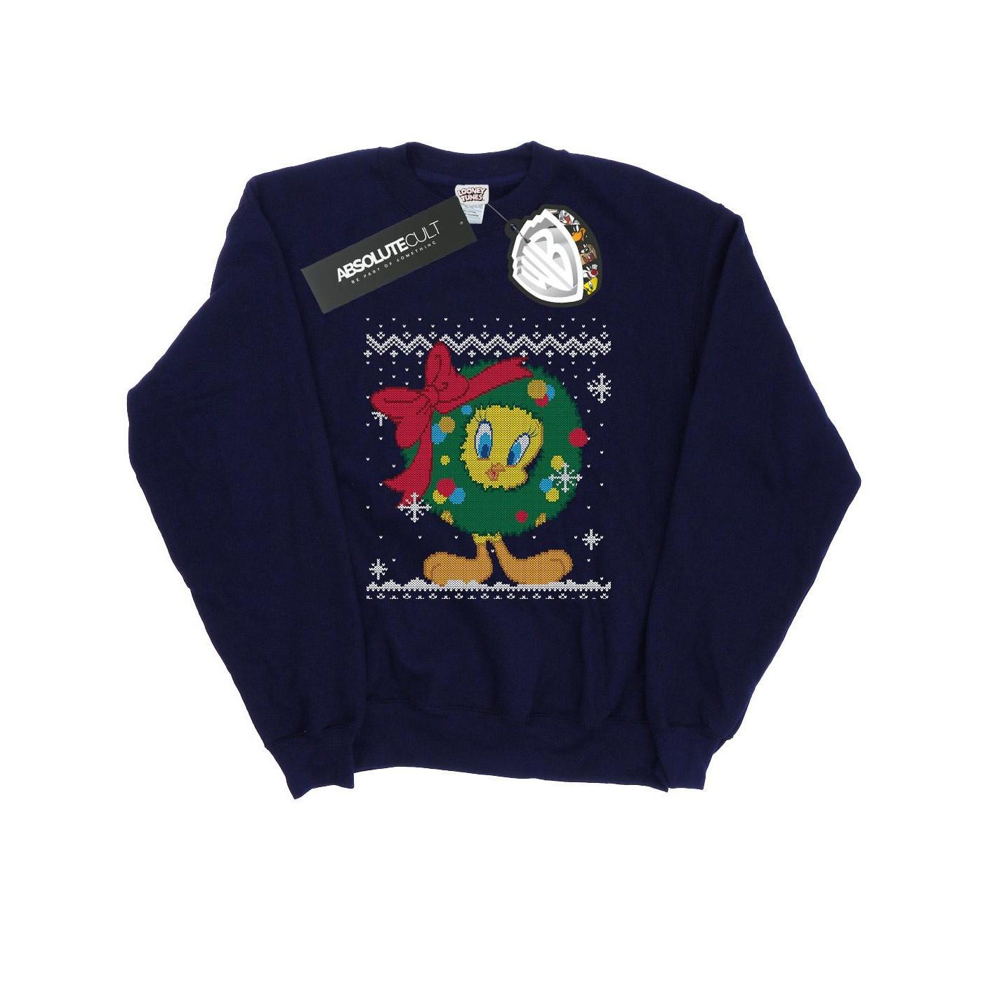 LOONEY TUNES Tweety Pie Christmas Fair Isle Sweatshirt