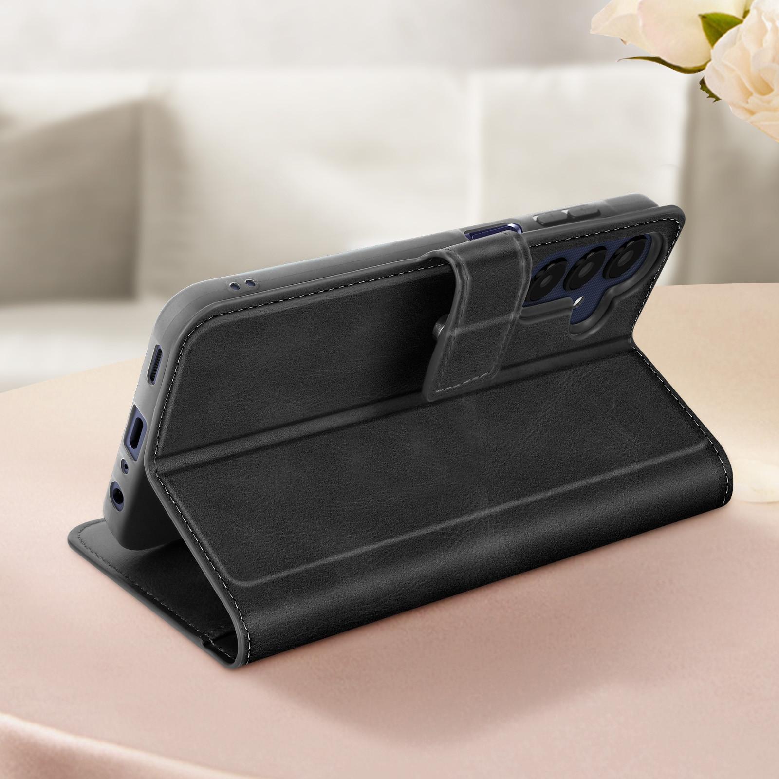 Avizar Prestifold Hülle Samsung A15 5G Schwarz