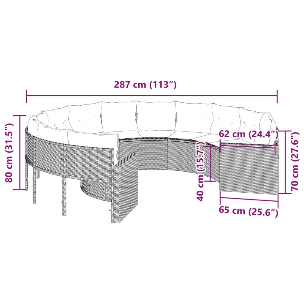 VidaXL Gartensofa poly-rattan