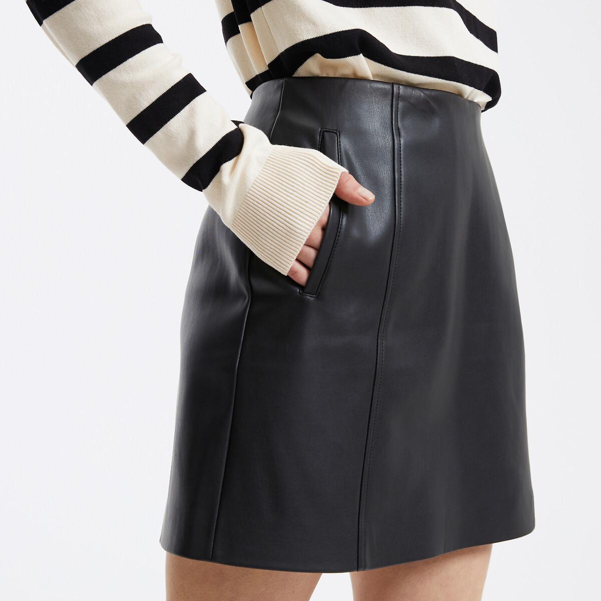 La Redoute Collections Minirock aus Lederimitat