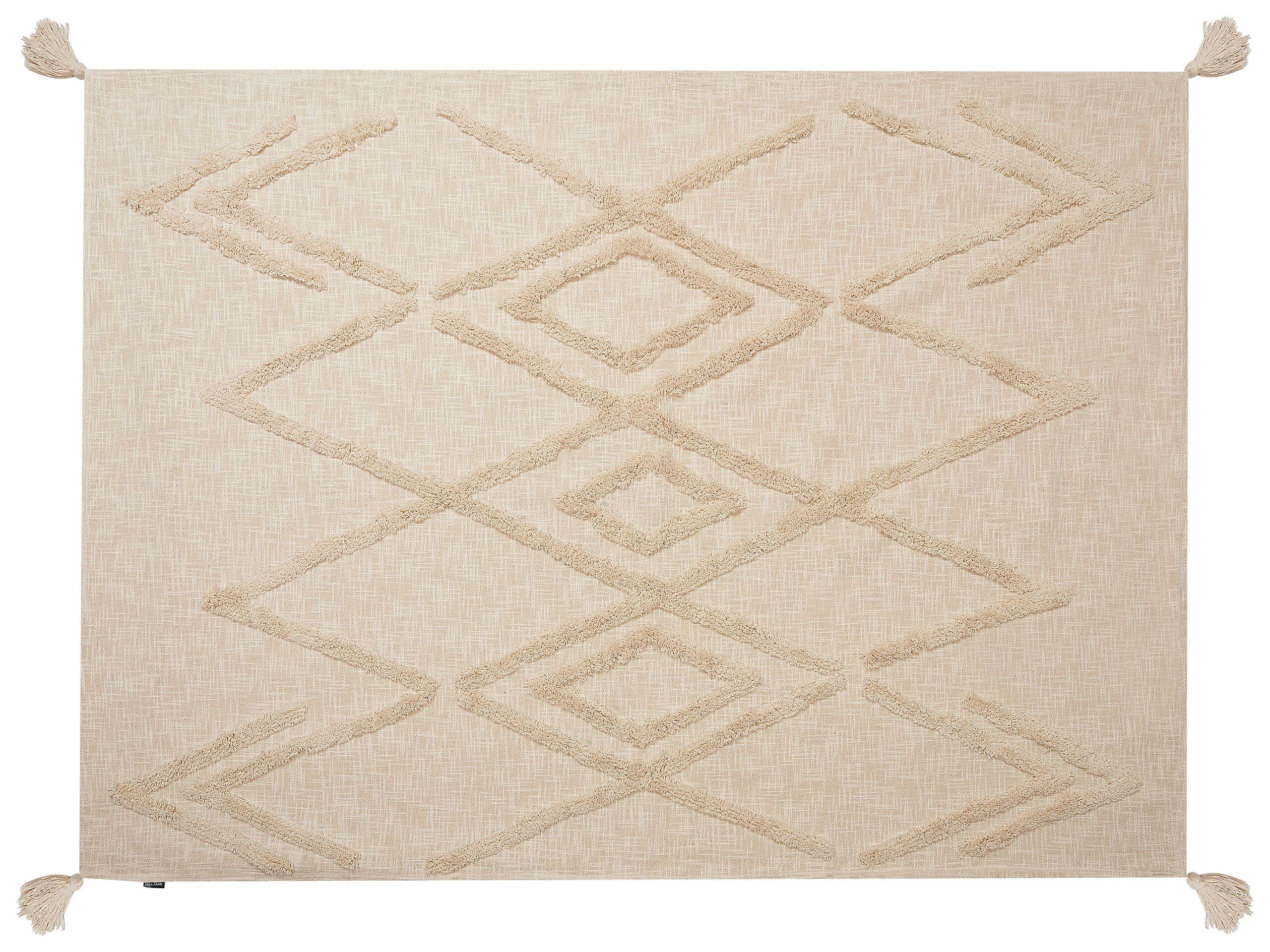 Beliani Kuscheldecke aus Baumwolle Retro MORBI