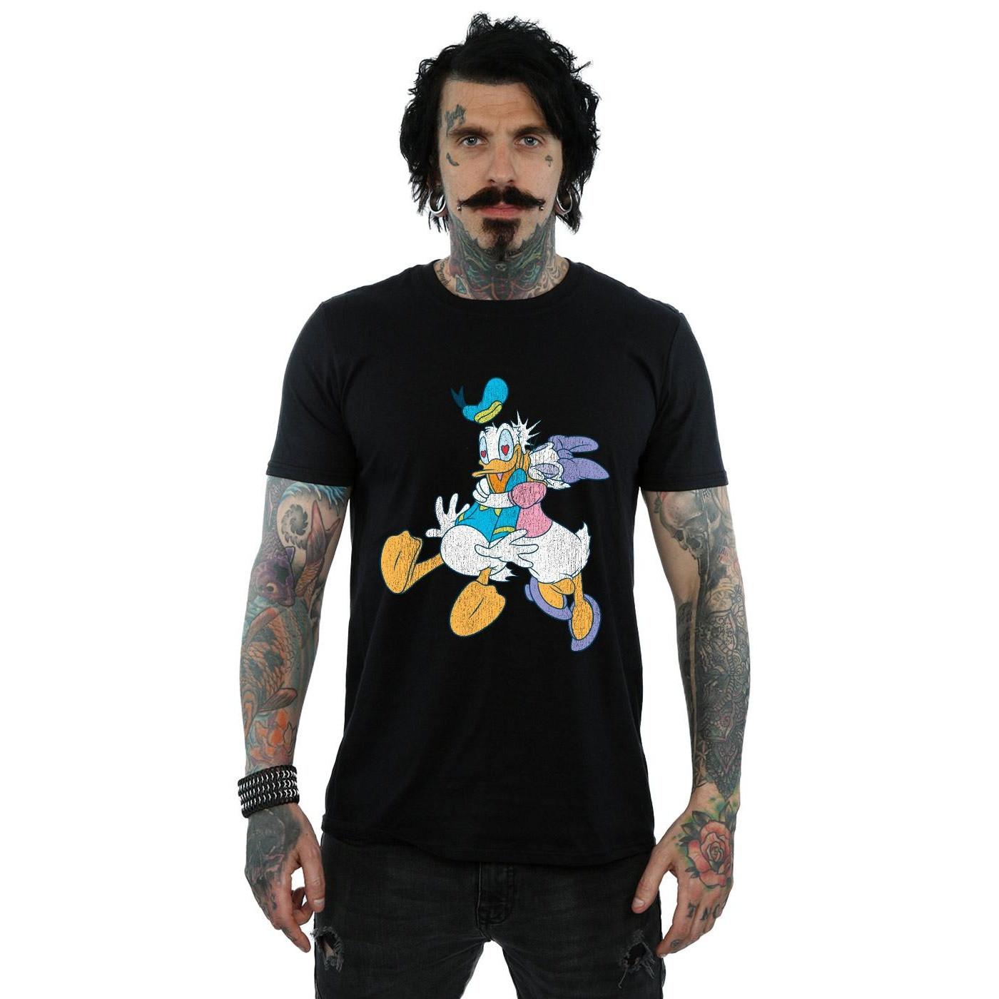 Disney Donald und Daisy Duck Umarmung Print T-Shirt