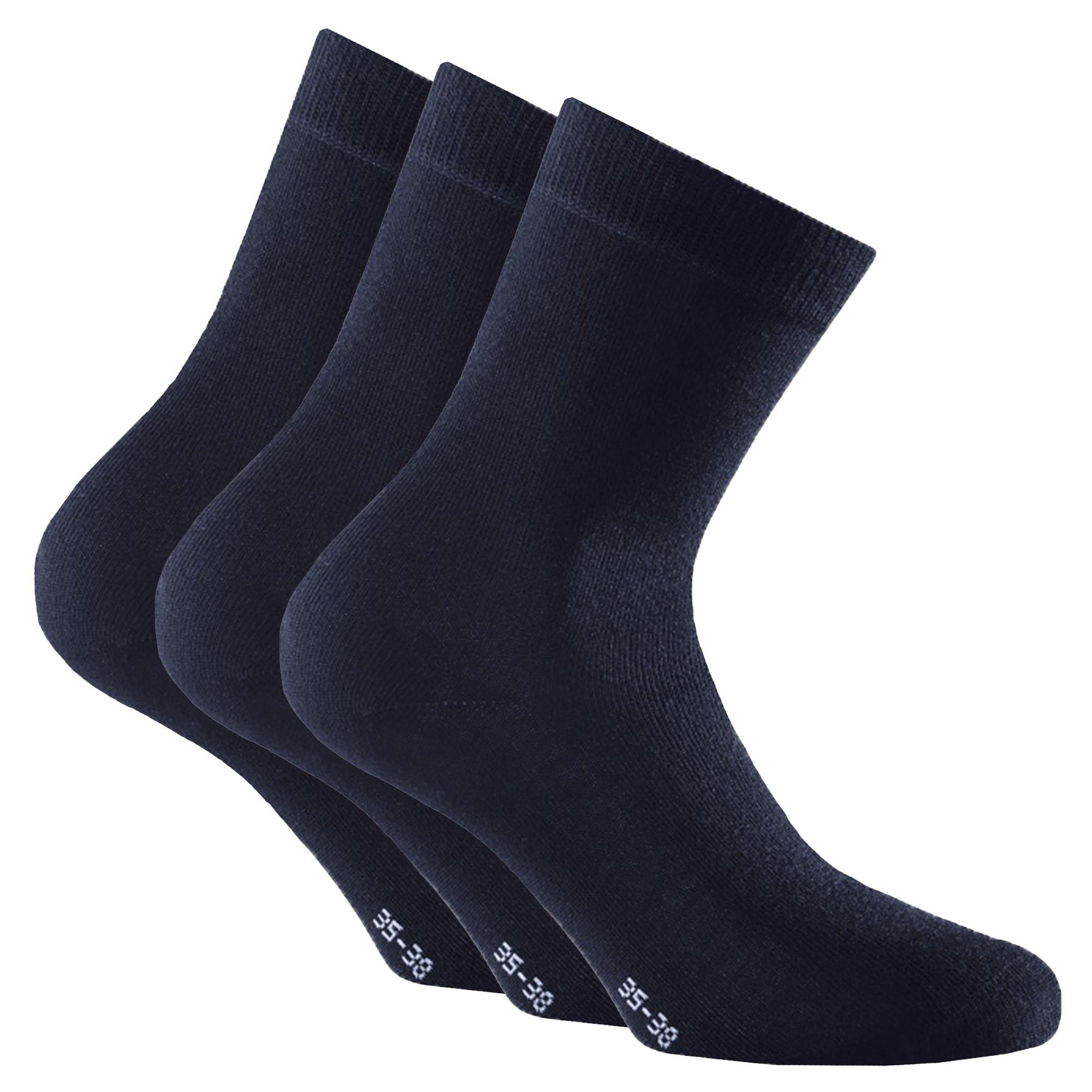 Rohner Socken 3er Pack Bequem sitzend-Basic Soft Touch