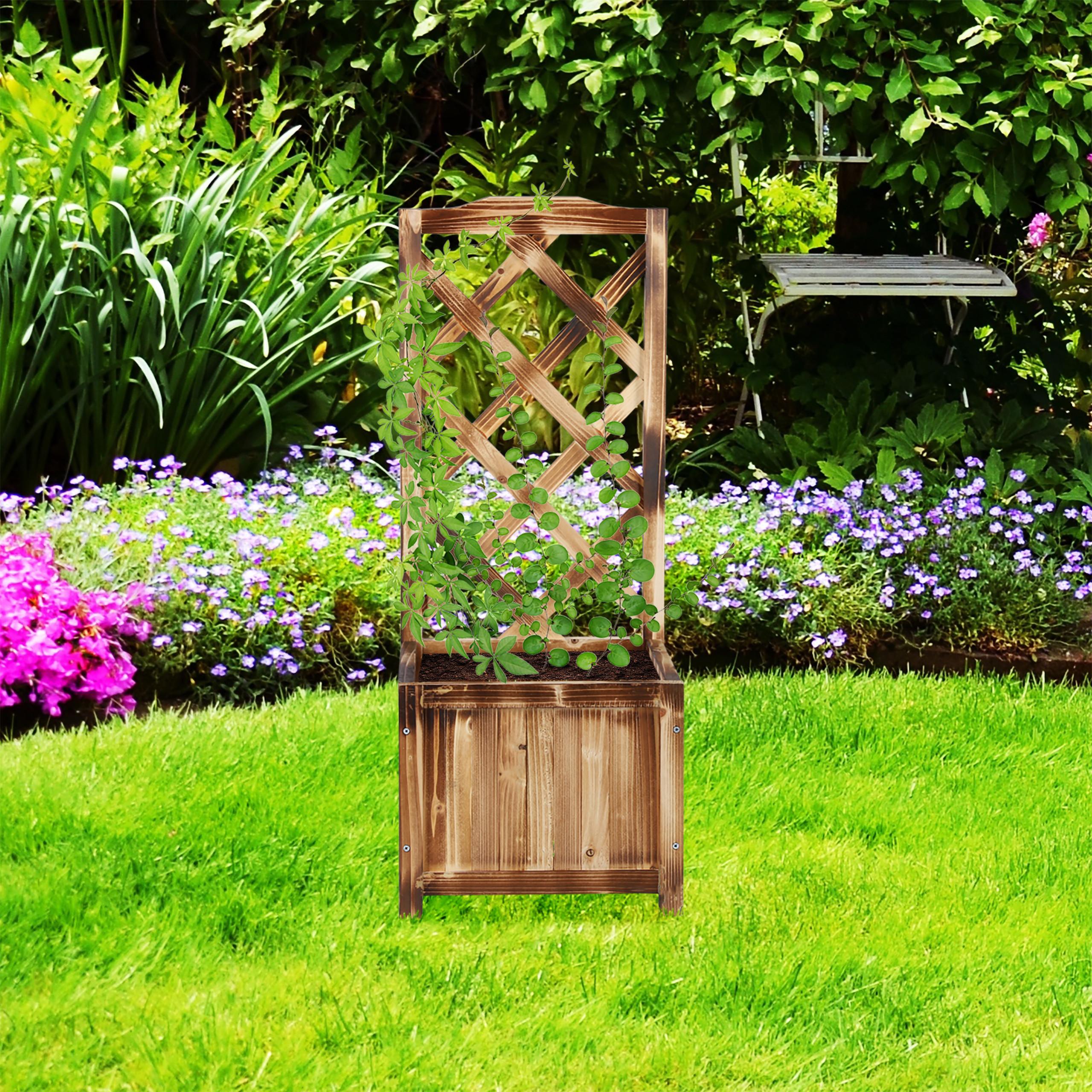 Northix Geflammter Pflanzkasten mit Spalier