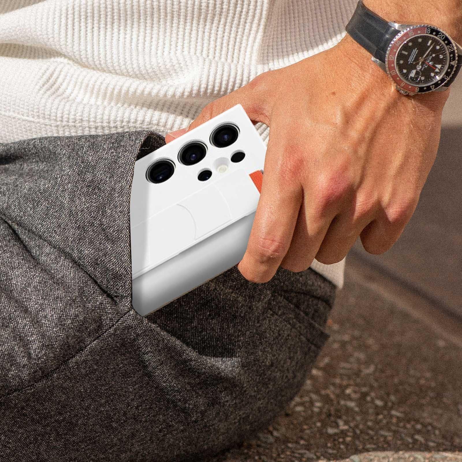 SAMSUNG Silicone Cover mit Strap Galaxy S23Ultra