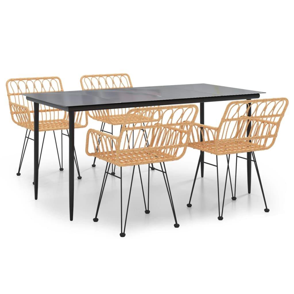 VidaXL Garten essgruppe poly-rattan