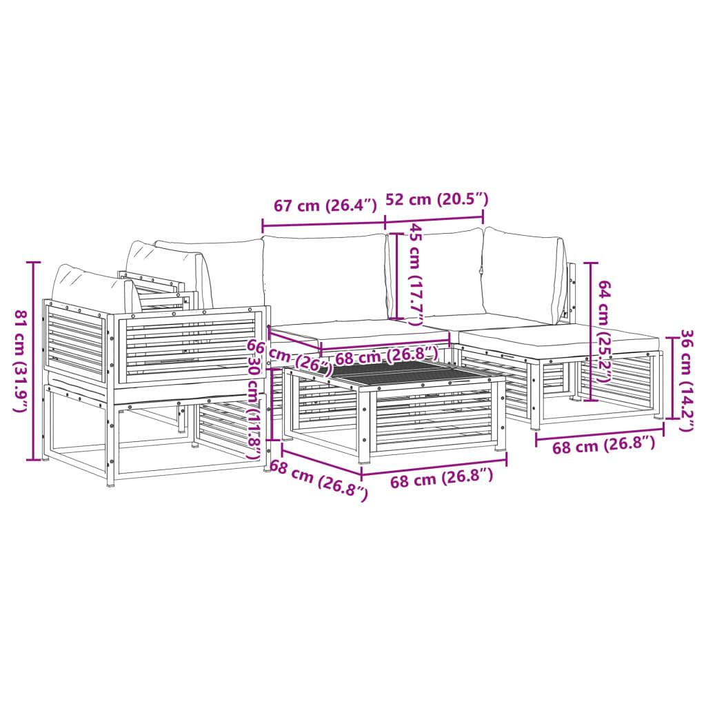 VidaXL Garten sofagarnitur holz