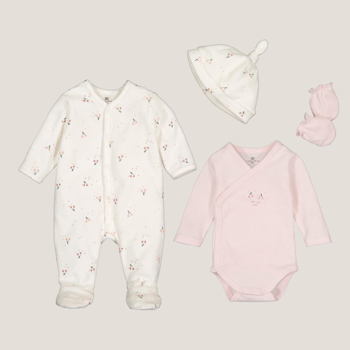 La Redoute Collections 4-teiliges Set für Neugeborene