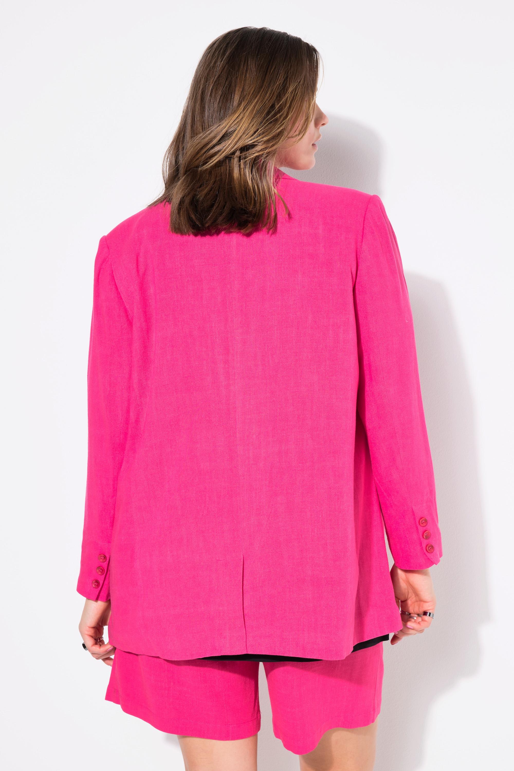 Studio Untold Leinenmix-Blazer, Loose Fit, Doppelreiher