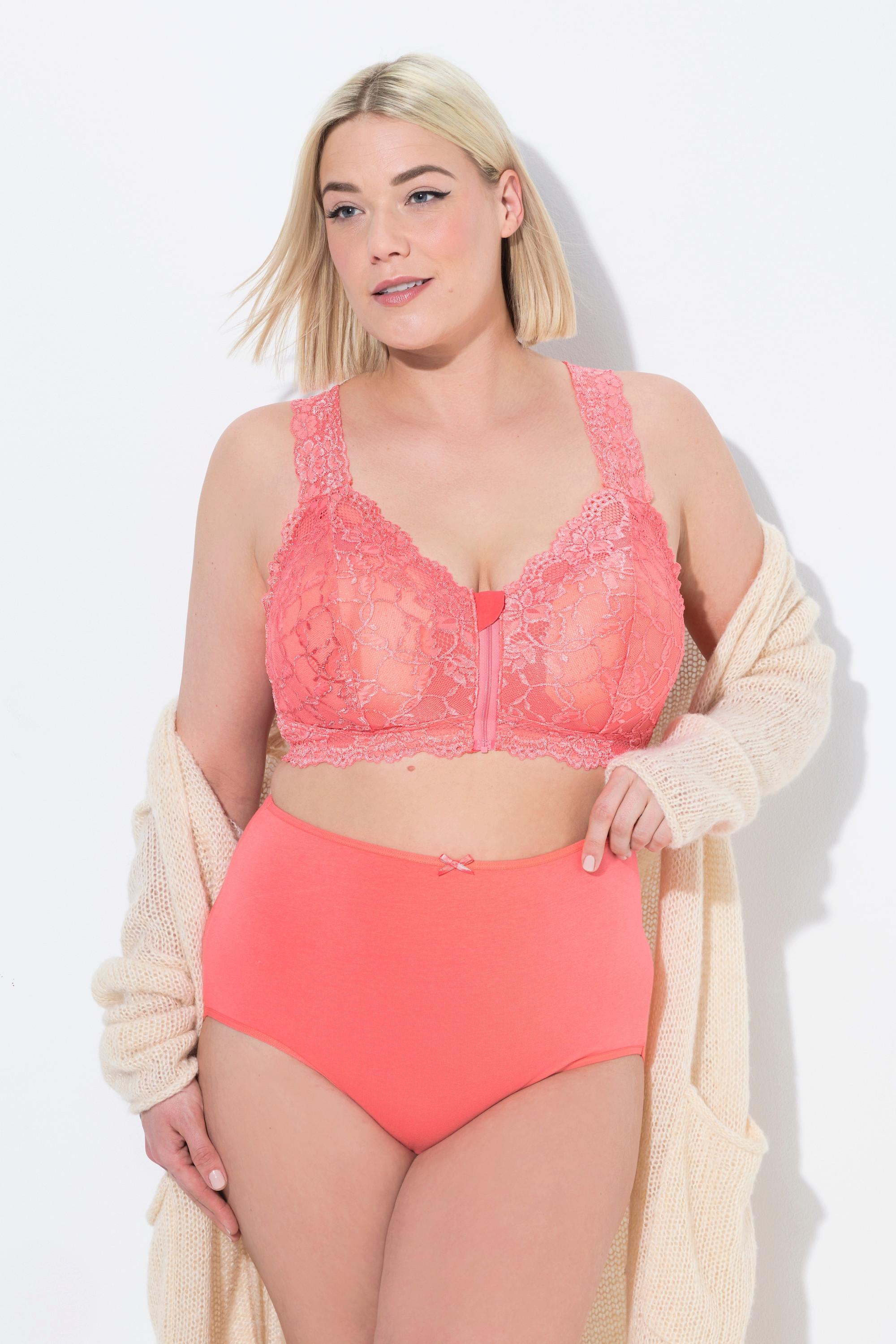 Ulla Popken Maxislips, 3er-Pack, Muster/einfarbig